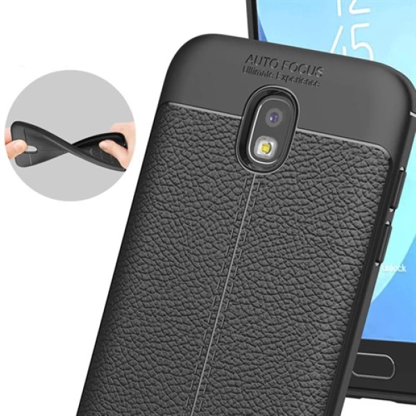 قاب محافظ ژله ای طرح چرم Samsung Galaxy J7 pro/J7 2017 مدل Auto Focus