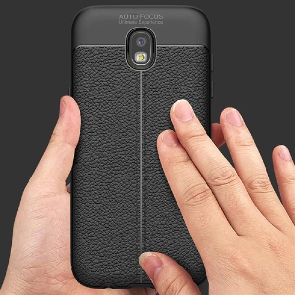 قاب محافظ ژله ای طرح چرم Samsung Galaxy J7 pro/J7 2017 مدل Auto Focus
