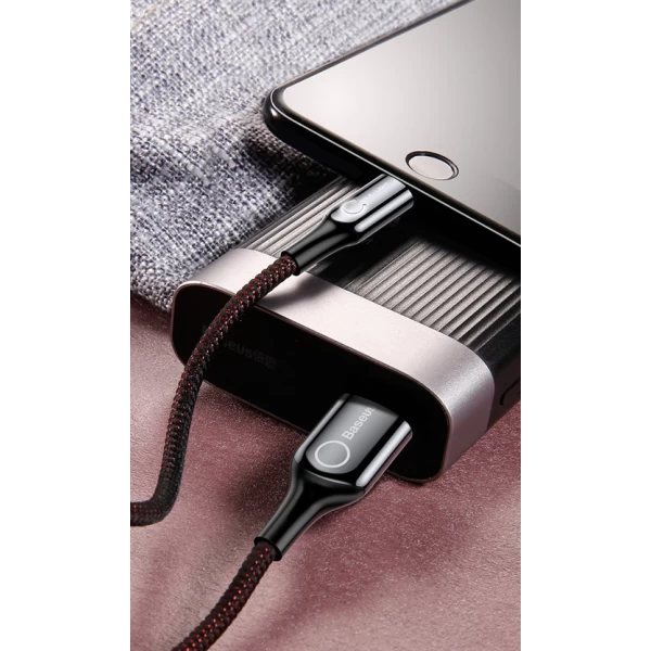 کابل لایتنینگ Baseus C-Shaped Light intelligent CALCD-01