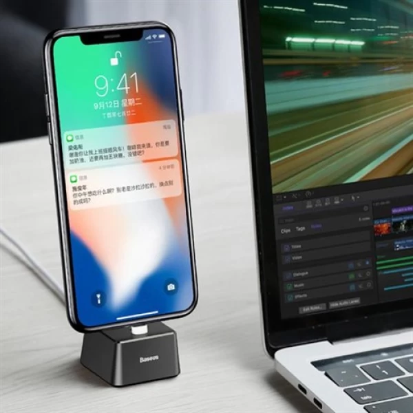 داک شارژ رومیزی لایتنینگ بیسوس Baseus Quadrate Desktop Bracket