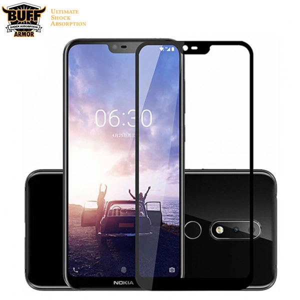 گلس تمام صفحه تمام چسب مارک بوف Nokia X6