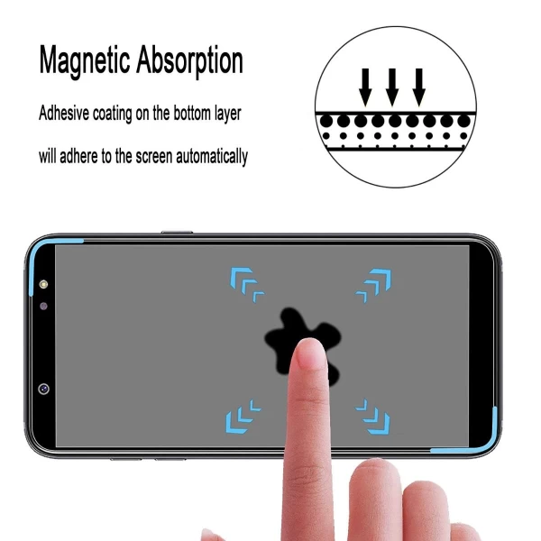 گلس تمام صفحه تمام چسب مارک بوف Samsung Galaxy A6 Plus 2018