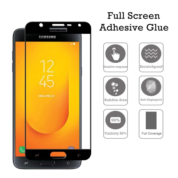 گلس تمام صفحه تمام چسب مارک بوف Samsung Galaxy J7 Duo