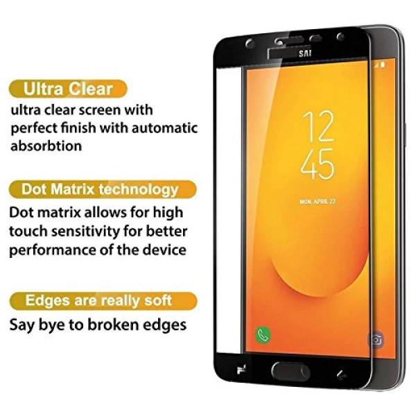 گلس تمام صفحه تمام چسب مارک بوف Samsung Galaxy J7 Duo