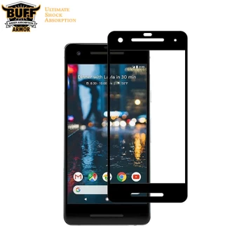محافظ صفحه شیشه ای تمام صفحه دور چسب مارک Buff برای Google Pixel 2