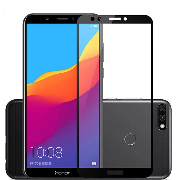 محافظ صفحه شیشه ای تمام صفحه تمام چسب TT برای  Huawei Y6 2018/Honor 7A