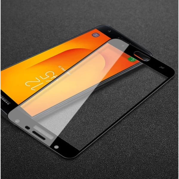محافظ صفحه نمایش شیشه ای تمام صفحه تمام چسب Samsung Galaxy J7 DUO