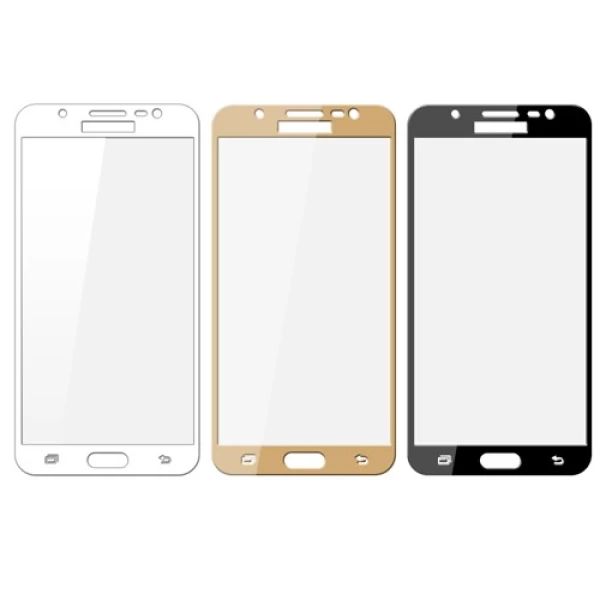 محافظ صفحه نمایش شیشه ای تمام صفحه تمام چسب Samsung Galaxy J7 DUO