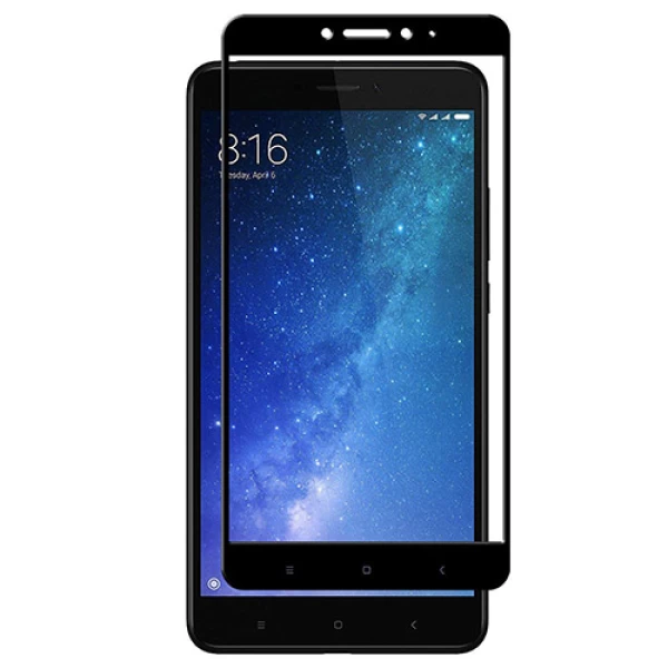 محافظ صفحه شیشه ای تمام صفحه تمام چسب Xiaomi Mi Max 2