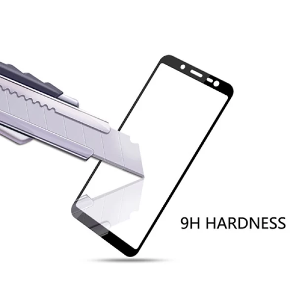 محافظ صفحه نمایش شیشه ای تمام صفحه تمام چسب Samsung Galaxy J6 2018