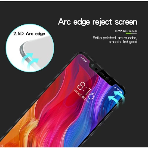 گلس تمام صفحه Xiaomi Mi 8 / Mi8 Full Glue Glass Full Screen Protector