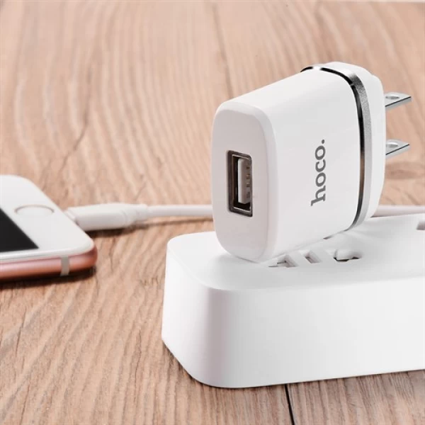 شارژر دیواری تک پورت 1.0 میلی آمپر هوکو Hoco C11A Dual USB Charger