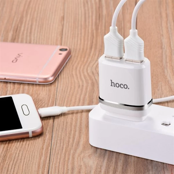 شارژر دیواری 2 پورت هوکو Hoco C12A Dual USB Charger