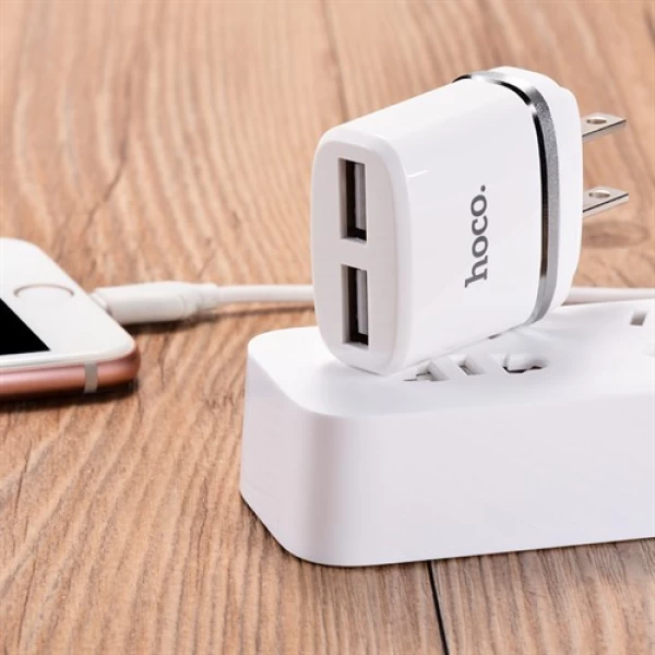شارژر دیواری 2 پورت هوکو Hoco C12A Dual USB Charger