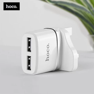 شارژر دیواری 2 پورت هوکو Hoco C12B Dual USB Charger