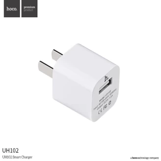 شارژر دیواری تک پورت 1.0 میلی آمپر هوکو Hoco UH102 Smart Charger
