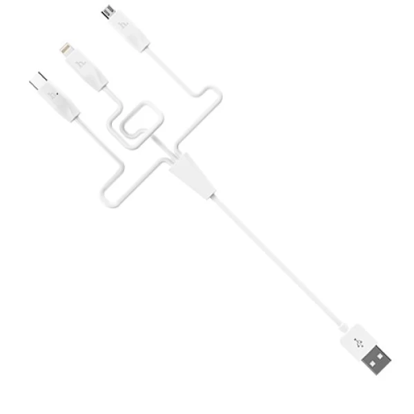 کابل شارژ و انتقال اطلاعات سه سر هوکو Hoco X1 Rapid Charging Cable