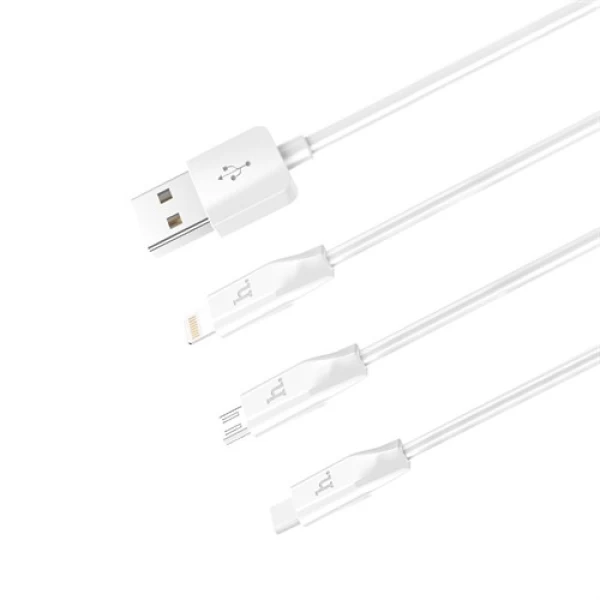 کابل شارژ و انتقال اطلاعات سه سر هوکو Hoco X1 Rapid Charging Cable