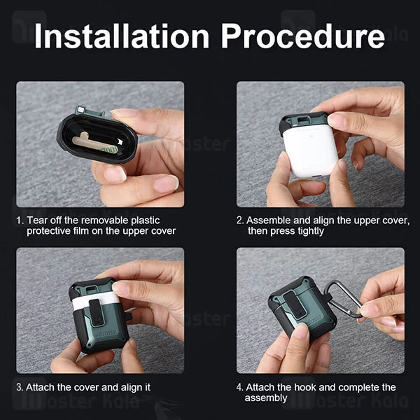 کاور محافظ ضد ضربه هندزفری Apple AirPods 1 / AirPods 2 Nillkin Bounced Protective Case