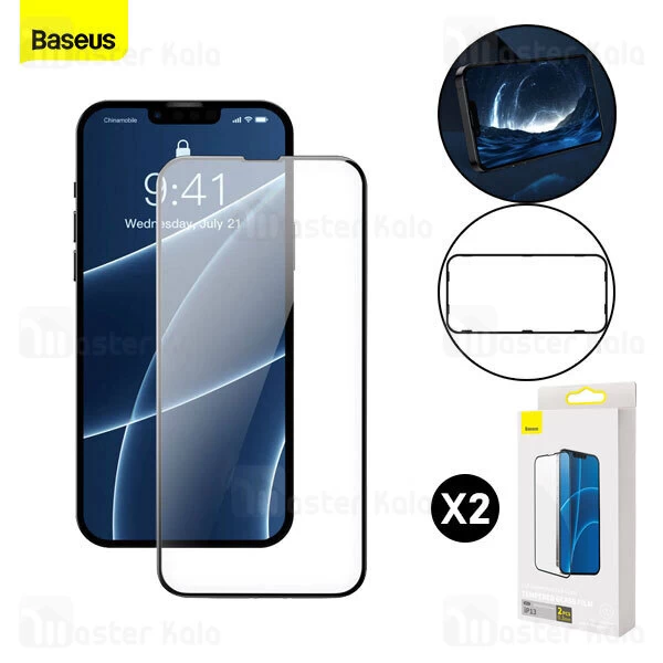 گلس Apple iPhone 13 / 13 Pro Baseus Full-Glass 0.3mm Tempered Glass Film SGQP010101