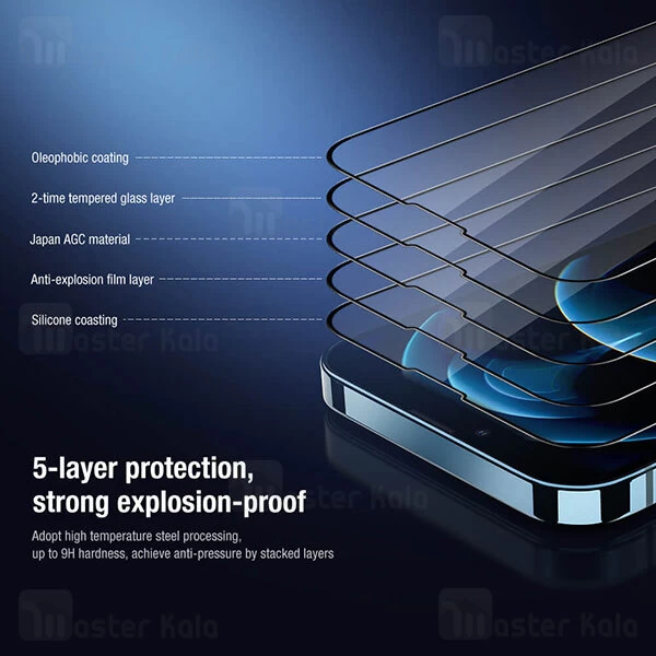 گلس نیلکین Apple iPhone 13 Pro Nillkin Amazing 2-in-1 HD Full Screen Tempered Glass Screen Protector