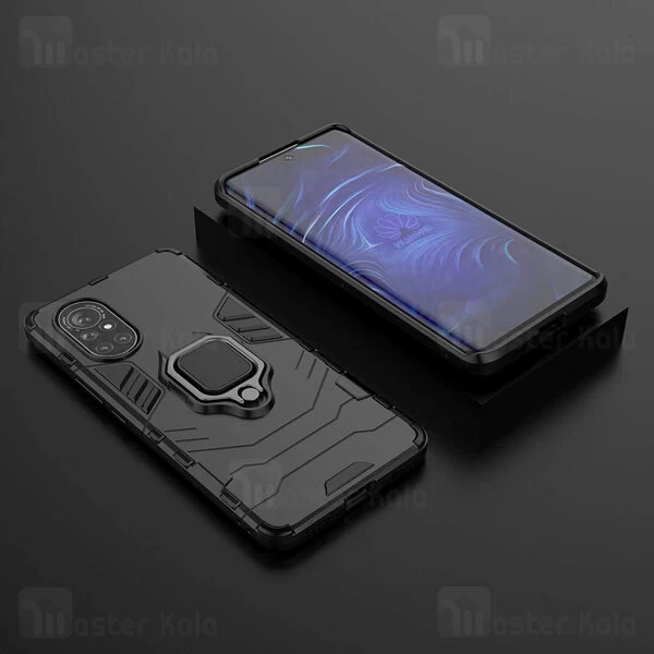 قاب ضد ضربه Huawei Nova 8 / Nova 8 5G Black Panther KEYSION Shockproof Armor Ring Holder Case