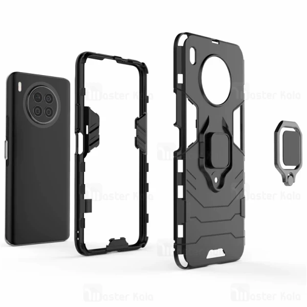 قاب ضد ضربه Huawei Nova 8i Black Panther KEYSION Shockproof Armor Ring Holder Case