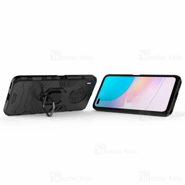 قاب ضد ضربه Huawei Nova 8i Black Panther KEYSION Shockproof Armor Ring Holder Case