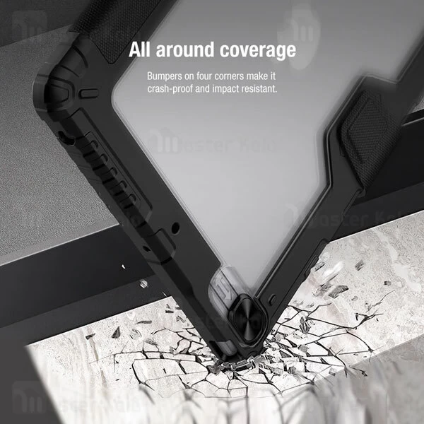 کاور چرمی هوشمند نیلکین آیپد Apple iPad 10.2 2021 / 2020 / 2019 Nillkin Bumper Leather Case Pro