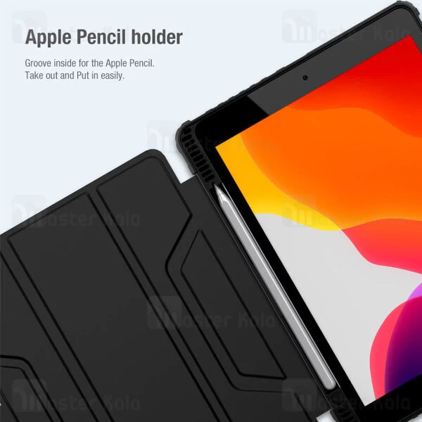 کاور چرمی هوشمند نیلکین آیپد Apple iPad 10.2 2021 / 2020 / 2019 Nillkin Bumper Leather Case Pro