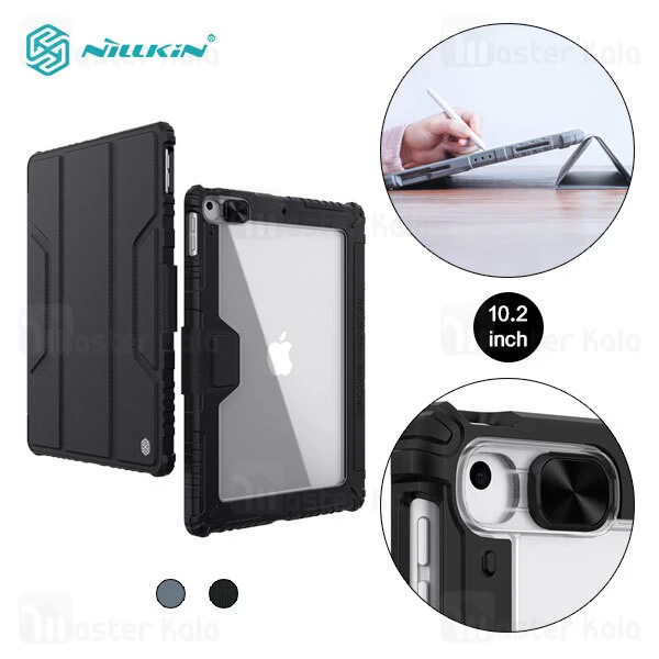 کاور چرمی هوشمند نیلکین آیپد Apple iPad 10.2 2021 / 2020 / 2019 Nillkin Bumper Leather Case Pro