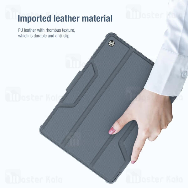 کاور چرمی هوشمند نیلکین آیپد Apple iPad 10.2 2021 / 2020 / 2019 Nillkin Bumper Leather Case Pro