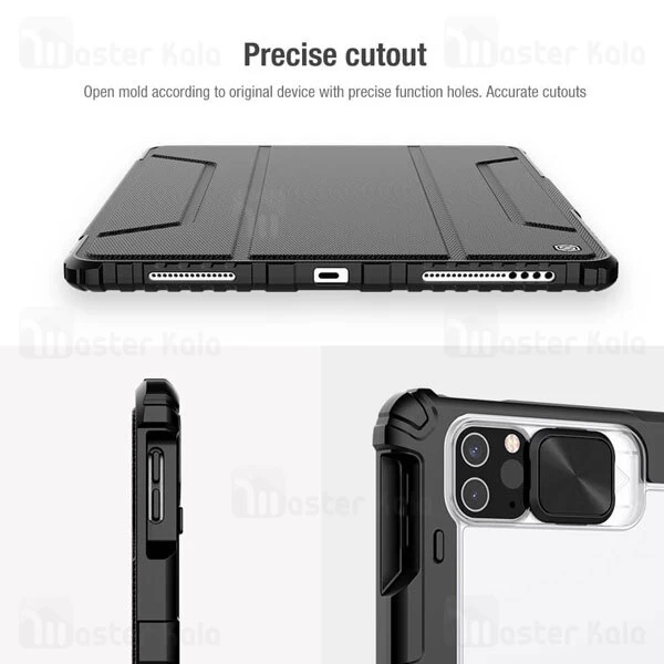 کیف چرمی هوشمند نیلکین آیپد Apple iPad Pro 12.9 2020 / 2021 Nillkin Bumper Leather Case Pro