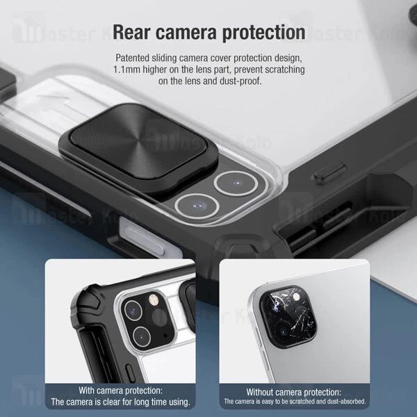 کیف چرمی هوشمند نیلکین آیپد Apple iPad Pro 12.9 2020 / 2021 Nillkin Bumper Leather Case Pro