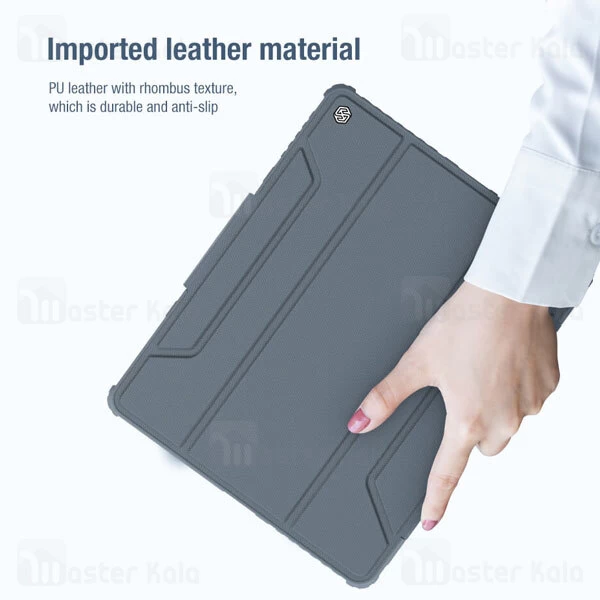 کیف چرمی هوشمند نیلکین آیپد Apple iPad Pro 12.9 2020 / 2021 Nillkin Bumper Leather Case Pro