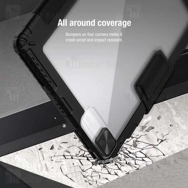 کیف چرمی هوشمند نیلکین آیپد Apple iPad Pro 12.9 2020 / 2021 Nillkin Bumper Leather Case Pro