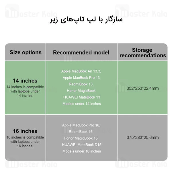 کیف لپ تاپ چندکاره نیلکین Nillkin Versatile Laptop Sleeve 3 in 1 Function سایز 14 اینچ