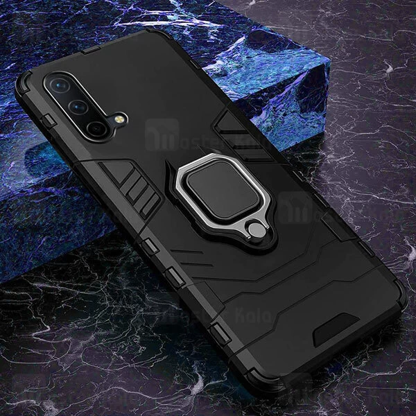 قاب ضد ضربه OnePlus Nord CE 5G Black Panther KEYSION Shockproof Armor Ring Holder Case