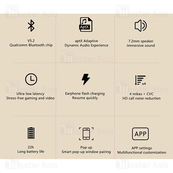 هندزفری بلوتوث QCY T16 AptX CVC8.0 True Wireless Earbuds