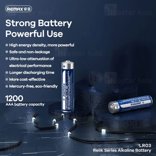 باتری نیم قلمی REMAX LR03 Relik Alkaline Battery AAA 2pcs