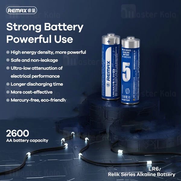 باتری قلمی REMAX LR6 Relik Alkaline Battery AA 2pcs