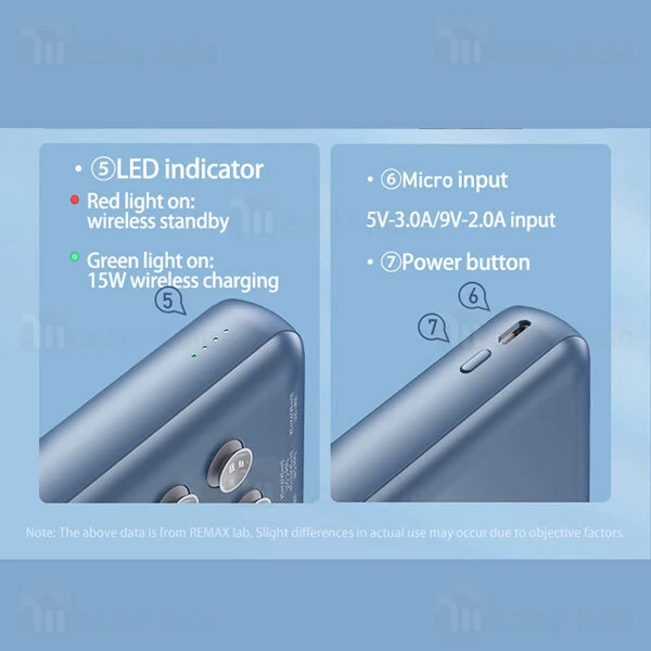 پاوربانک وایرلس REMAX RPP-207 Wireless Power Bank 20000 22.5W