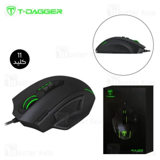 موس سیمی گیمینگ T-Dagger Major T-TGM303 Gaming Mouse دارای 11 کلید