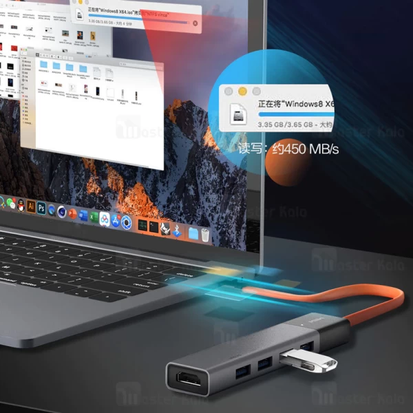 هاب 5 پورت شیائومی Xiaomi MIIIW 5 In 1 USB-C Hub MWCMA02