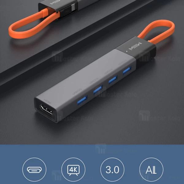 هاب 5 پورت شیائومی Xiaomi MIIIW 5 In 1 USB-C Hub MWCMA02