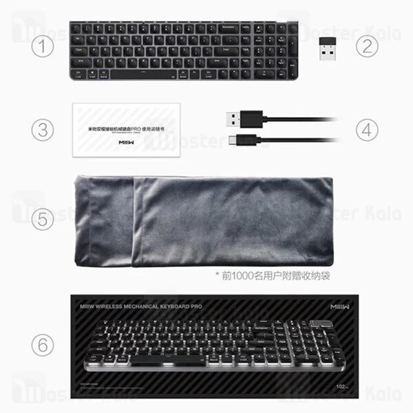 کیبورد گیمینگ Xiaomi MIIIW Wireless Mechanical Keyboard Pro MWWMKP01