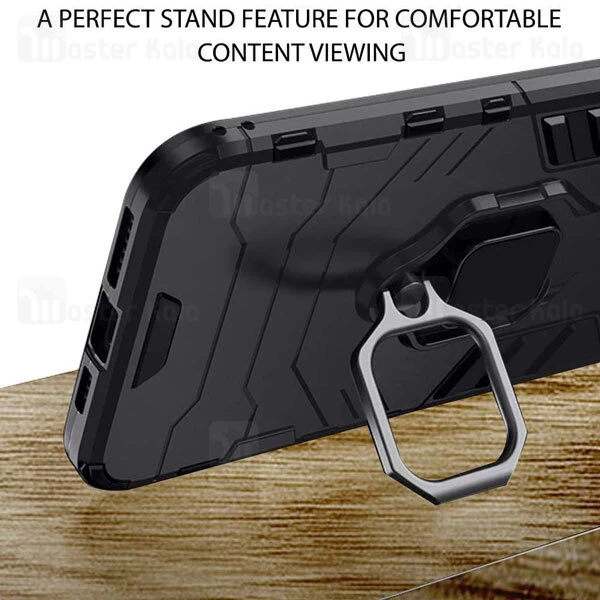 قاب ضد ضربه Xiaomi Poco F3 GT Black Panther KEYSION Shockproof Armor Ring Holder Case