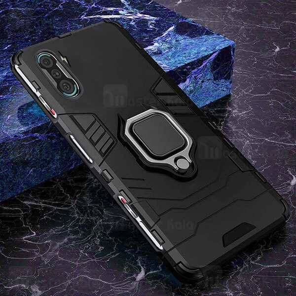 قاب ضد ضربه Xiaomi Poco F3 GT Black Panther KEYSION Shockproof Armor Ring Holder Case