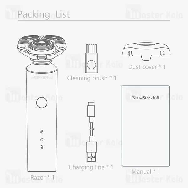 ریش تراش شارژی Xiaomi ShowSee F1-BK Electric Shaver IPX7