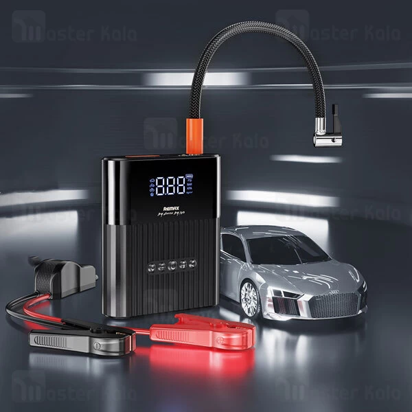 پاوربانک و کمپرسور باد و جامپ استارتر  Remax RPP-275 POWER BANK PORTABLE 8800mAh Jump Starter Air Pump